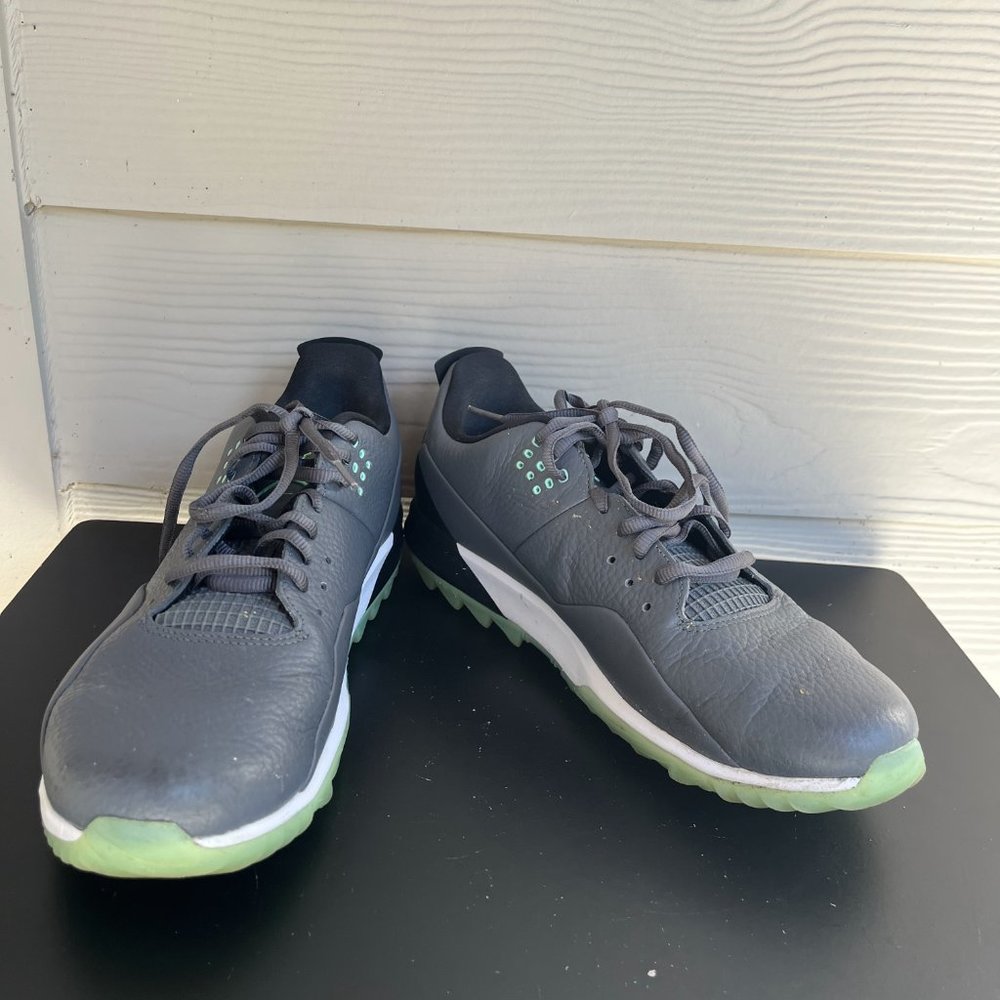 Nike Air Jordan Men's ADG 3 Dark Grey Green Glow Golf Shoes Size 9.5 - Picture 7 of 13